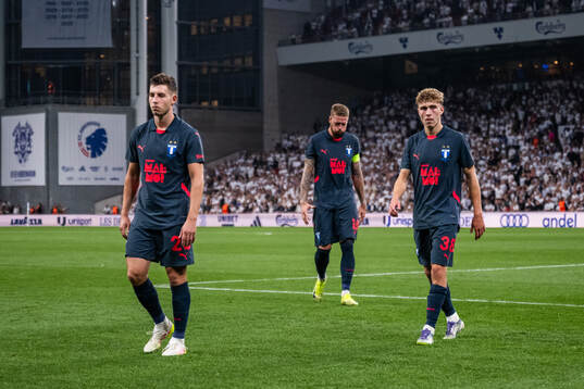 Lasse Berg Johnsen, Pontus Jansson and Hugo Bolin of Malmö