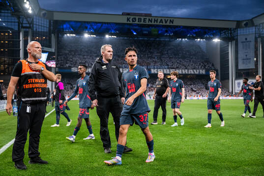 Adrian Skogmar of Malmö FF looks dejected