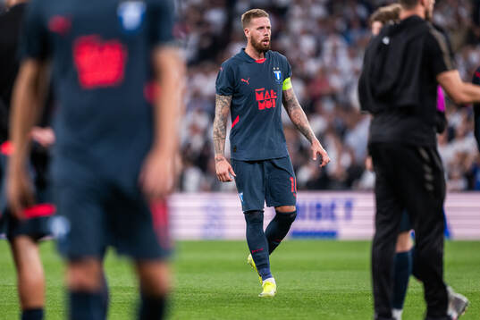 Pontus Jansson of Malmö FF looks dejected