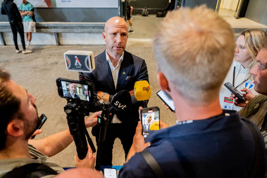 Head coach Henrik Rydström of Malmö FF is being