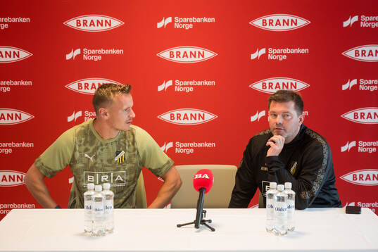 Marius Lode and coach Jens Gustafsson