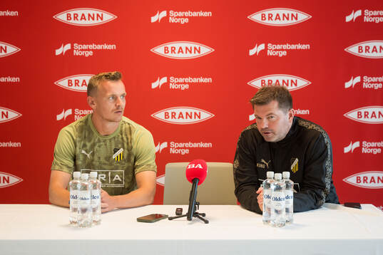 Marius Lode and coach Jens Gustafsson