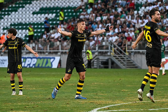 Filip Benkovic and Benjamin Tiedemann Hansen of AIK