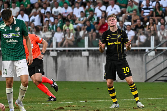 Erik Hovden Flataker of AIK looks dejected