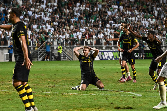 Eskil Edh of AIK looks dejected