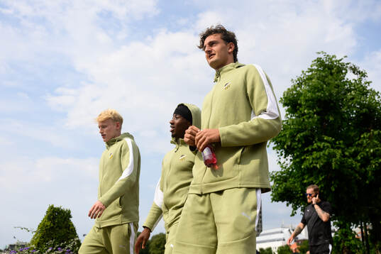 Lasse Madsen, Sanders Ngabo and Silas Andersen
