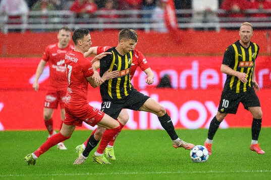 Joachim Soltvedt of Brann and Adrian Svanbäck of Häcken