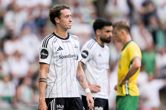 Ole Sæter of Rosenborg looks dejected
