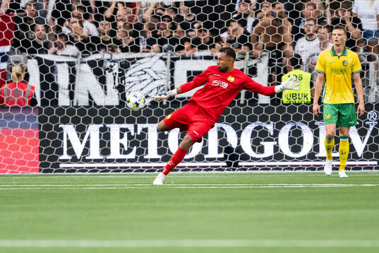 Goalkeeper Warner Hahn of Hammarby