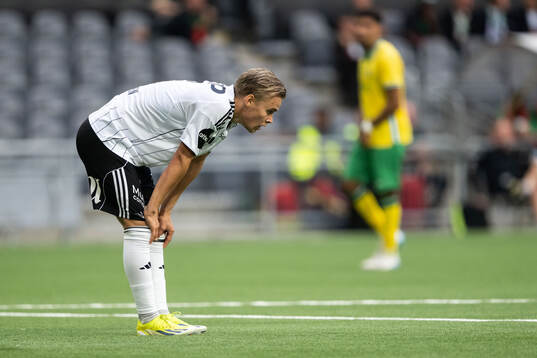 Santeri Väänänen of Rosenborg looks dejected