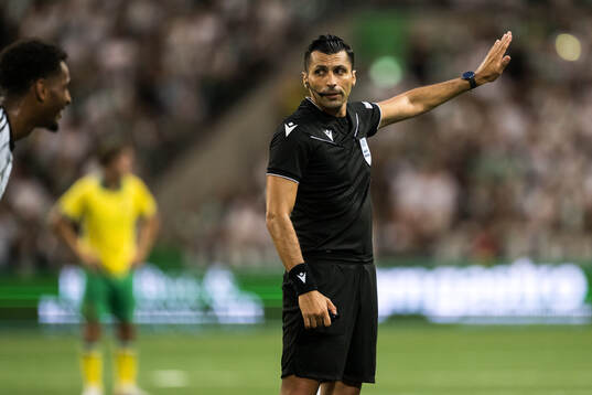 Referee Vassilis Fotias