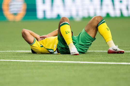 Jusef Erabi of Hammarby looks dejected