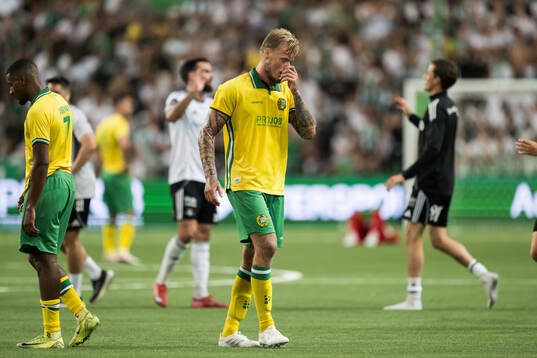 Victor Eriksson of Hammarby looks dejected