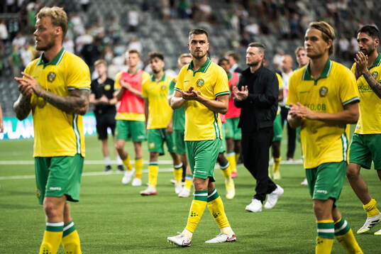 Pavle Vagic of Hammarby looks dejected