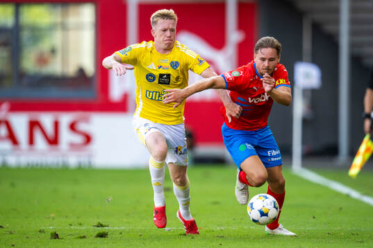 Helsingborgs Simon Bengtsson och Falkenbergs Lucas Sibelius