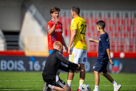Helsingborgs Wilhelm Loeper och Falkenbergs Viktor Ekblom