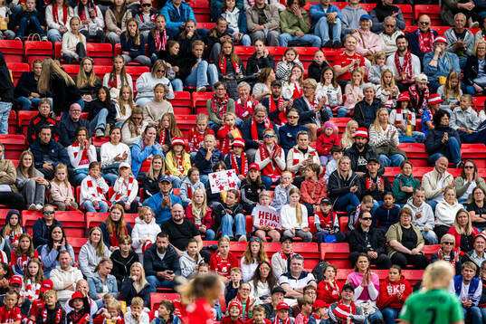 Spectators in the stands