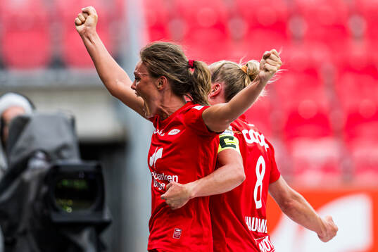 Ingrid Østervold Stenevik of Brann celebrates