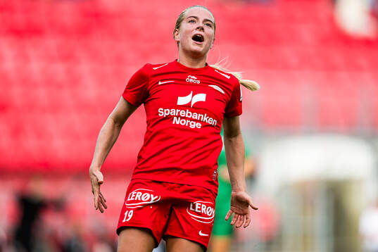 Monica Nedgård Isaksen of Brann looks dejected