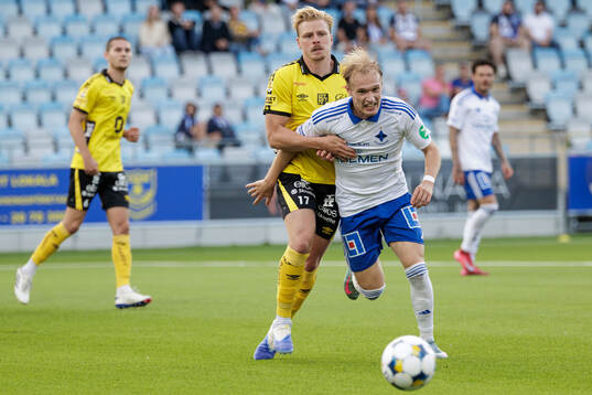 Elfsborgs Per Frick och IFK Norrköpings Marcus Baggesen