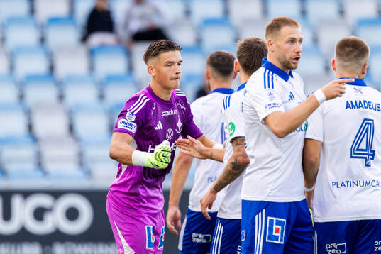 IFK Norrköpings målvakt David Andersson och Kevin Höög