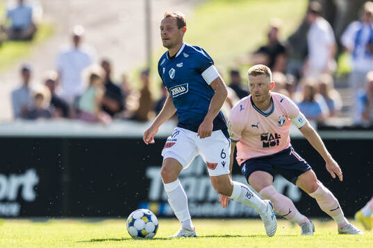 Halmstads Joel Allansson och Malmö FFs Anders Christiansen