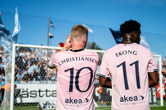 Malmö FFs Anders Christiansen och Emmanuel Ekong