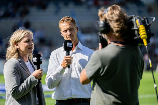 Petra Svensson och Pär Hansson från TV-bolaget Max