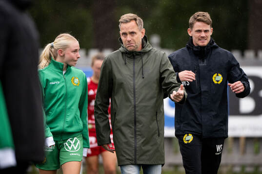 Hammarbys Emilie Joramo, tränare Martin Sjögren och