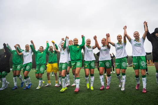 Hammarbys spelare jublar
