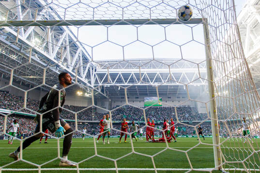 Hammarbys Nahir Besara (ej i bild) gör 1-1 bakom GAIS