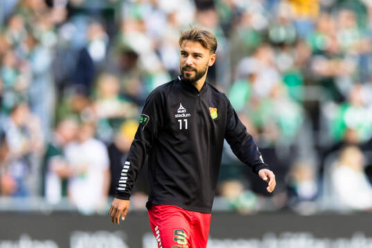 GAIS Edvin Becirovic på uppvärmningen