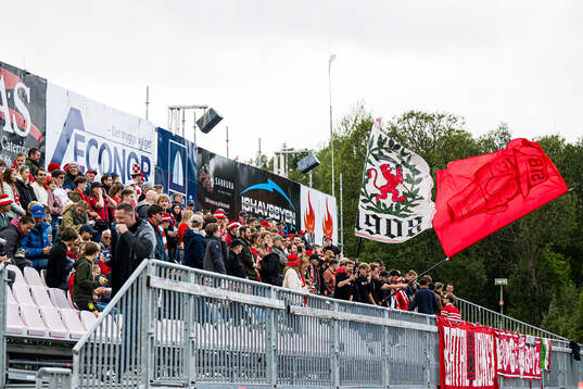 Spectators in the stands