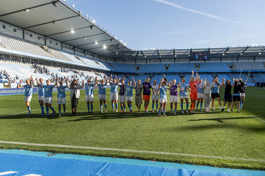 Malmö FFs spelare jublar