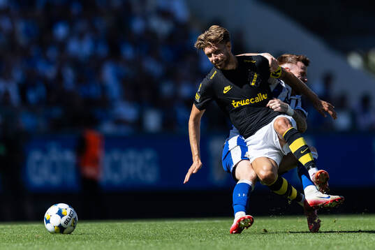 AIKs Anton Salétros och IFK Göteborgs Tobias Heintz