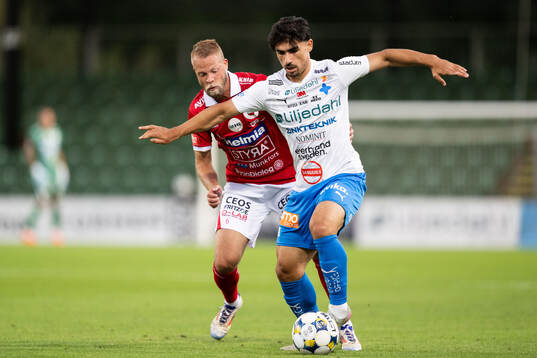 Degerfors Daniel Sundgren och Värnamos Mohammad Alsalkhadi