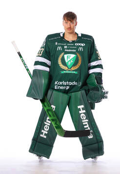 Färjestads målvakt Emil Larmi