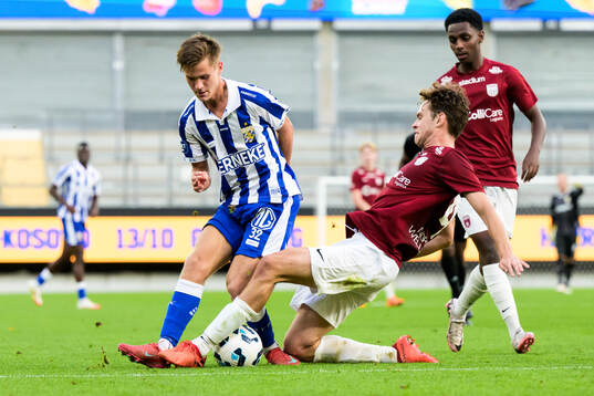 IFK Göteborgs Leo Radakovic och Qvidings Vilgot Parsmo