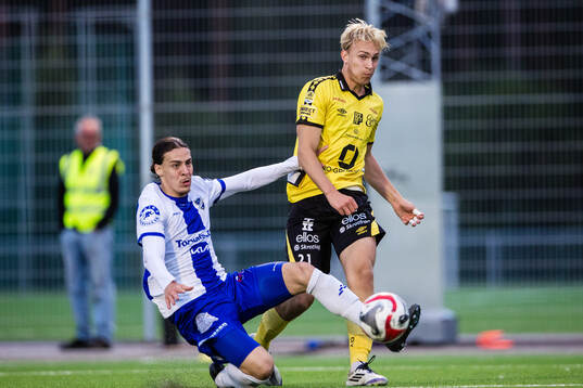 Haninges Adam Ben Lamin och Elfsborgs Leo Östman