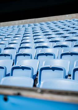 General view of stadium seats