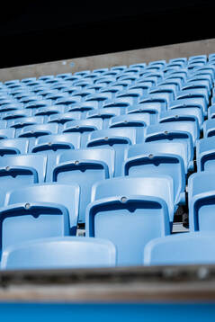 General view of stadium seats