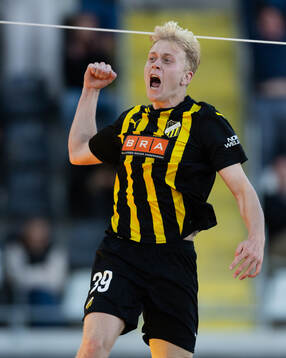 Isak Brusberg of Häcken celebrates