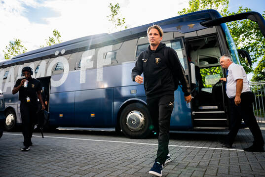 Jens Stryger Larsen of Malmö FF arrives at the stadium