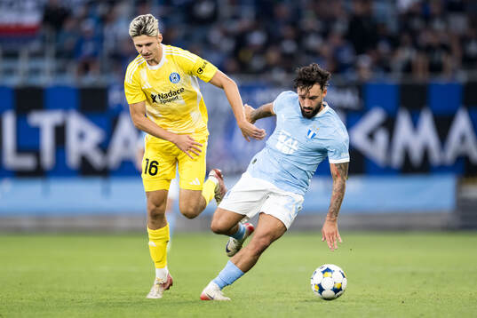 Filip Slavicek of SK Sigma Olomouc and Sead Haksabanovic of
