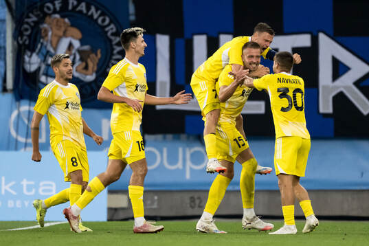 Stepan Hruban of SK Sigma Olomouc celebrates