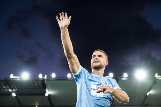 Gabriel Busanello of Malmö FF celebrates