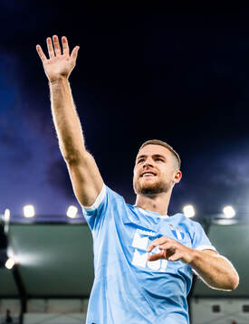 Gabriel Busanello of Malmö FF celebrates