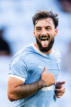 Sead Haksabanovic of Malmö FF celebrates his 2-0 goal