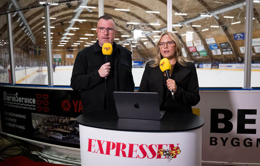 Johan Svensson och Jennifer Engström i Expressens studio