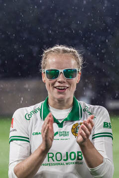 Hammarbys Julie Blakstad jublar